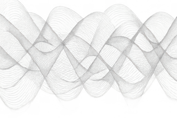 Abstract wave pattern forming complex interwoven lines and dynamic flow, transparent background