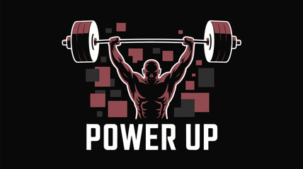 Power up your fitness brand with this strong weightlifter vector, perfect for gyms, supplements, athletic wear and motivational content