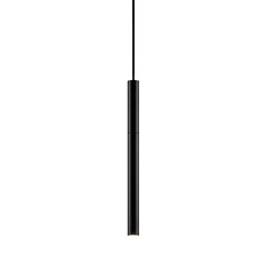 Obraz premium Sleek modern black pendant light illuminates space