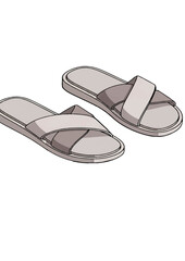 flip flops isolated on white