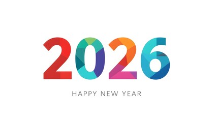 Colorful Geometric Happy New Year 2026