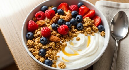 Yogurt bowl with berries and granola