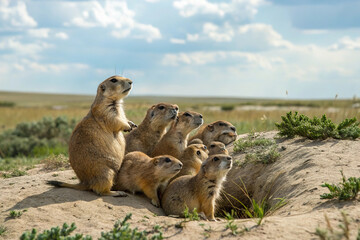 prairie dog group huddle