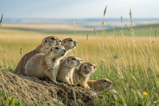 prairie dog group huddle