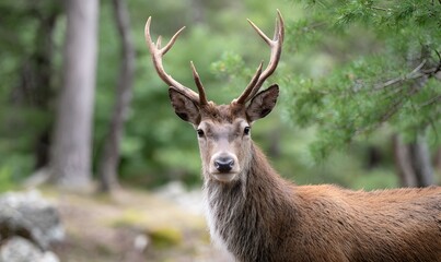 Obraz premium Wild red deer