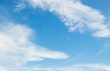 Fototapeta premium Sky cloud blue nature background paronama web cloudy summer winter season day, light beauty horizon spring brigth gradient calm abstract backdrop air nature view wallpaper landscape environment