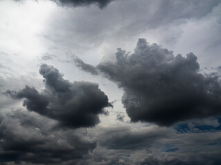 Cloud storm sky dark rain lightning thunder stormy typhoon nature light scene rainy atmosphere...