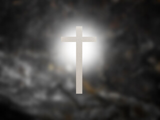 Cross christian god religion on dark sky background, jesus church worship pray catholic grace christ, symbols christ love holy spiritual hope peach victory spirit meditation catholicism crucifix