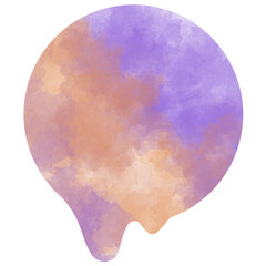 とけるまるのオレンジと紫の素材