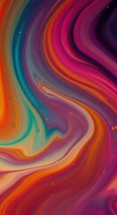 Abstract background design showing a vibrant, colorful, swirling field of liquid light and distorted patterns. Empty space for copy ,fluid ,template ,cyan