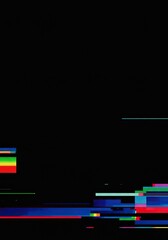 Abstract background featuring colorful digital noise, pixel distortion, static error lines, and retro futuristic aesthetics, design, cyberpunk, movement