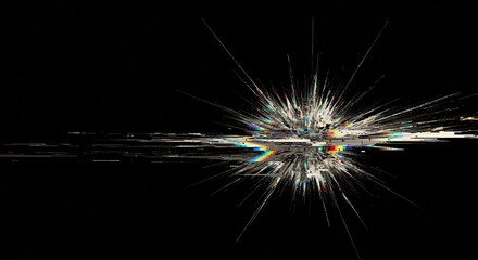 Abstract background featuring dynamic digital distortion, noise, and warped colorful patterns suggesting chaos and technological error ,colorful ,digital ,screen