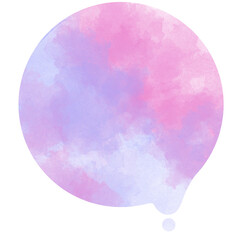 とけるまるの紫とピンクの水彩素材