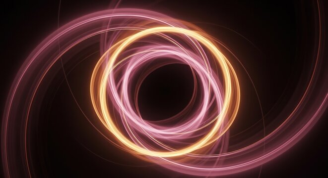 Abstract background image featuring deep spatial distortion, warping geometry, and complex bending light effects suitable for high-tech design ,bending ,fractal ,technology