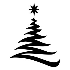 Minimalist christmas tree vector graphic design with star topper for holiday season decorations and festive cheer design vector