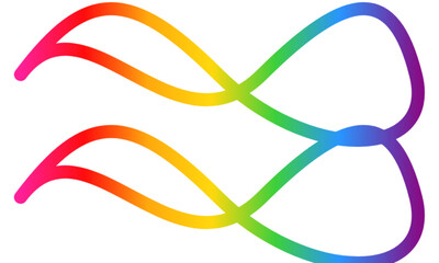 Intertwined Gradient Infinity Loops Symmetrical Pattern Design