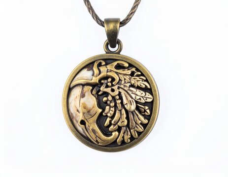 Intricately carved Japanese netsuke with floral motifs and metal loop for editorial cultural photography wearable art decor and poetic intricacy-themed visuals