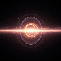 Obraz premium Abstract cosmic potential illustrated by warped energy flowing across an infinite planar void, hinting at unseen structure and deep space physics, background, abstract, geometry