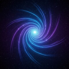 Fototapeta premium Abstract cosmic tunnel of glowing blue and purple light swirling into the distance, representing the eternal concept of infinity and endlessness, glowing, endless, cosmic