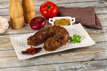 Baked pork tenderloin with mustard