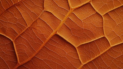 Obraz premium A close-up view of a brown leaf with a network of veins and a slightly textured surface.