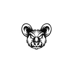 Angry koala head illustration logo