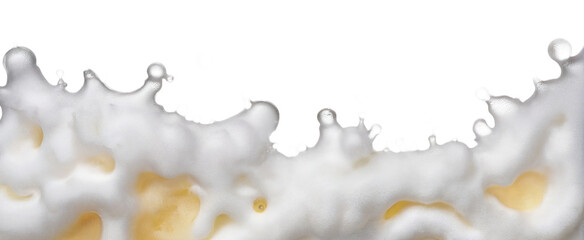 Obraz premium beer splashes, foam on a transparent background