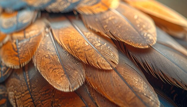 Close Up Of A Tan Moth Wing Showing Intricate Natural Scale Patterns In Extreme Detail Under Diffused Lighting - Powered by Adobe