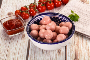 Dietary baby mini sausages for kids