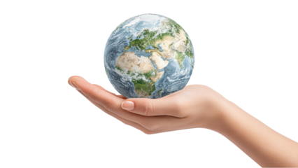 World in Hand: Symbol of Care, Sustainability, and Global Responsibility