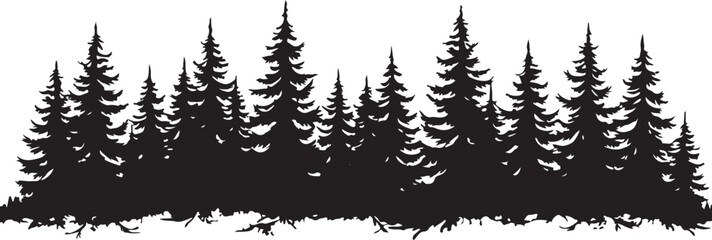 Pine Forest Silhouette Bundle