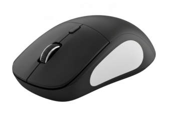 Black wireless optical computer mouse for modern technology usage