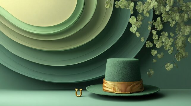 Green leprechaun hat concept for st. Patrick's day