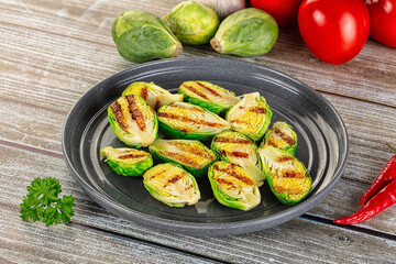 Vegan cuisine - Grilled brussels sprouts