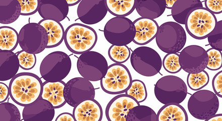 Fresh Passion Fruit Abstract Style Design for Your Projects and Creative Applications