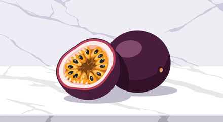 Fresh Passion Fruit: A Vibrant Showcase Of Exotic Fruit With Stunning Detail