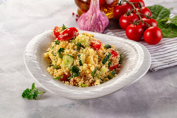 Cous cous with vegetables tabulle