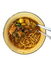 A Bowl of Spicy Curry Mee