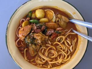 A Bowl of Spicy Curry Mee