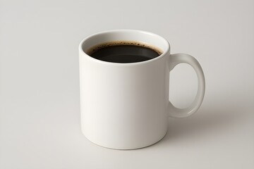 . Plain White Coffee Mug Studio Photo