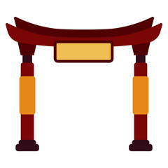 Chinese Gate Illustration