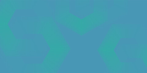 Blue-green gradient studio room, abstract background pattern modern art hexagon