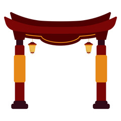 Chinese Gate Illustration