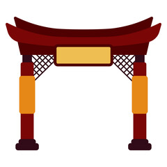 Chinese Gate Illustration