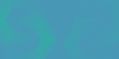 Blue-green gradient studio room, abstract background pattern modern art hexagon