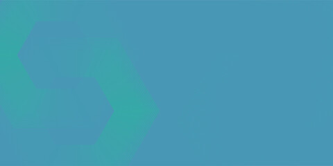 Blue-green gradient studio room, abstract background pattern modern art hexagon
