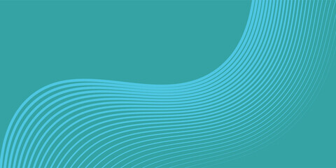 Blue-green gradient studio room, abstract background pattern modern art line wave