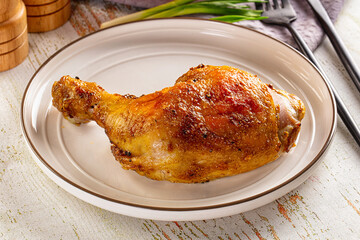Roasted tasty hot chicken leg