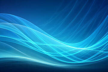 Abstract Blue Light Wave Background Design
