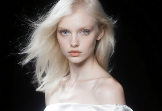 Dramatic cinematic style, supermodel with fair skin, early 20s